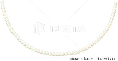 Pearl necklace, pearl chain, long and relaxed fit, pearls 138661545