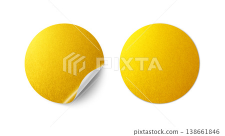 Gold round tack sticker texture Gold round tack sticker texture 138661846