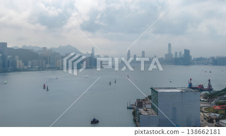 March 28 2026 Harbour skyline fading through heavy coastal haze, HK March 28 2026 Harbour skyline fading through heavy coastal haze, HK 138662181