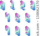 Neon color gradient 3D numbers Retro City Pop 06 Neon color gradient 3D numbers Retro City Pop 06 138662370