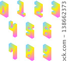 Neon color gradient 3D numbers Retro City Pop 09 Neon color gradient 3D numbers Retro City Pop 09 138662373