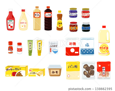 各種調味料的插圖 138662395