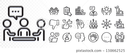 Person info, Luggage belt and Dislike hand line icons for web app. Glare of light effect. Message icon. Pack of Online question, Inventory, Networking pictogram icons. Vector Person info, Luggage belt and Dislike hand line icons for web app. Glare of light effect. Message icon. Pack of Online question, Inventory, Networking pictogram icons. Vector 138662525