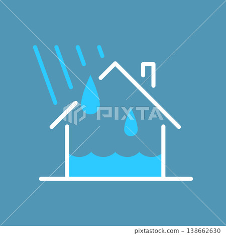 Leaking house icon Leaking house icon 138662630
