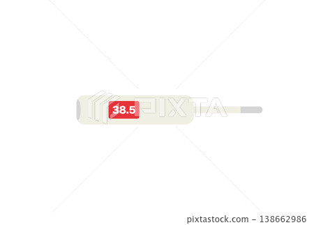 Electronic thermometer (for underarm use) that shows the temperature. 138662986