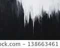 Abstract Black and White Monochromatic Ink Streaks on Canvas Creating Dynamic Composition 138663461