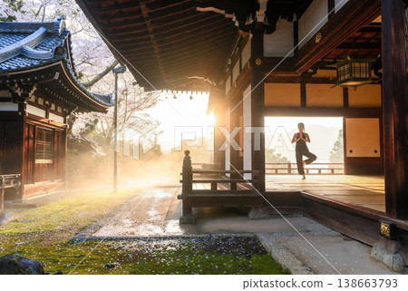 Morning sun and trees at an ancient temple – A refreshing morning in Kamakura Morning sun and trees at an ancient temple – A refreshing morning in Kamakura 138663793