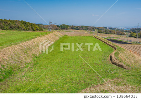 Terraced rice fields in Ogi, Otsu City, Shiga Prefecture Terraced rice fields in Ogi, Otsu City, Shiga Prefecture 138664015
