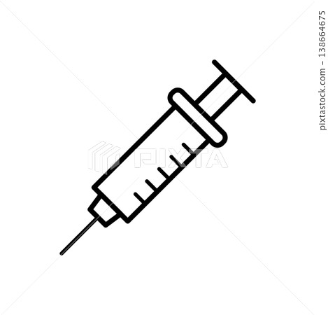 Vaccination Syringe Medical Icon Vaccination Syringe Medical Icon 138664675