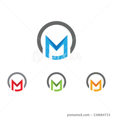 m logo symbol vector illustration icon 138664715