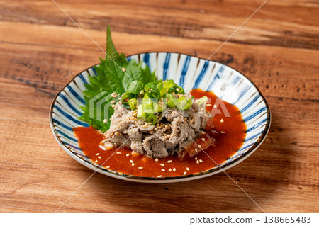 Senmai: A classic offal dish with a chewy texture. Senmai: A classic offal dish with a chewy texture. 138665483