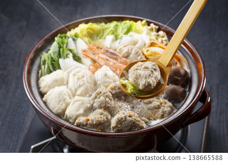 Seafood meatball hot pot Seafood meatball hot pot 138665588