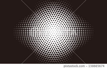 在半色調背景上,單色鑽石構成一個環,並從中心向外擴散。 在半色調背景上,單色鑽石構成一個環,並從中心向外擴散。 138665674