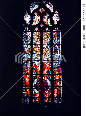 Stained glass windows of the Church of the Holy Spirit in Heidelberg Stained glass windows of the Church of the Holy Spirit in Heidelberg 138665841