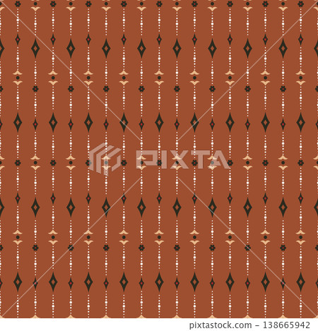 Rustic Geometric Dotted Diamond Stripe Rustic Geometric Dotted Diamond Stripe 138665942