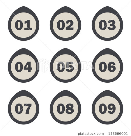 Illustration materials: points, notebooks, flyers, numbers, sticky notes, attention, caution, important 138666001