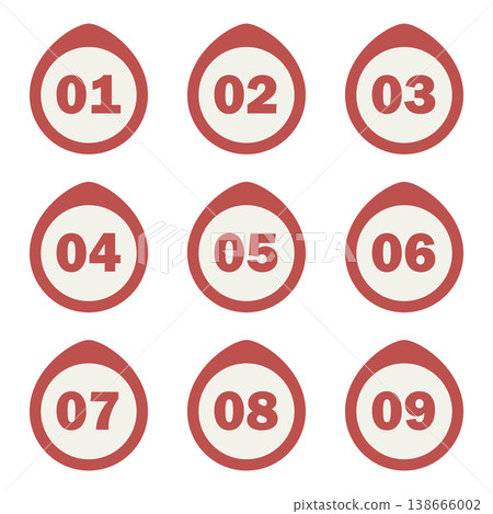 Illustration materials: points, notebooks, flyers, numbers, sticky notes, attention, caution, important 138666002