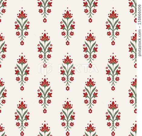 Light Vertical Floral Sprig Print 138666006