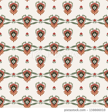 Light Horizontal Floral Vine Motif Light Horizontal Floral Vine Motif 138666010