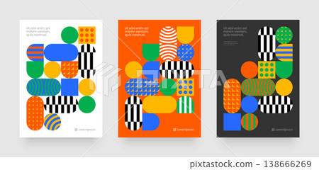 Simple layout with abstract geometric shapes. Simple layout with abstract geometric shapes. 138666269