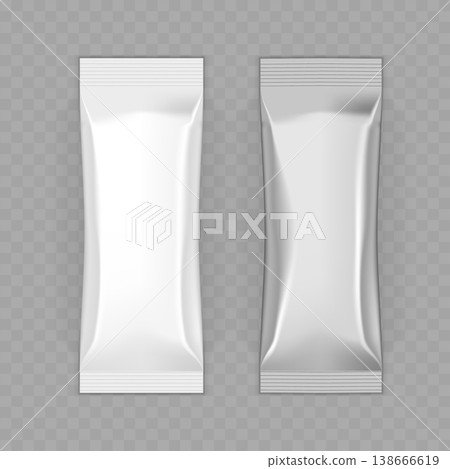 Realistic Silver and Black Stick Pack Mockup Set. Vector Glossy Foil Sachet Templates for Coffee, Sugar or Powder. Realistic Silver and Black Stick Pack Mockup Set. Vector Glossy Foil Sachet Templates for Coffee, Sugar or Powder. 138666619