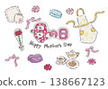 Material illustration for mother's day 138667123