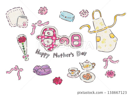 Material illustration for mother's day 138667123