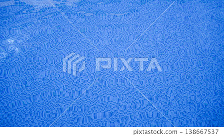 Swimming pool bottom ripple and with waves background. 138667537