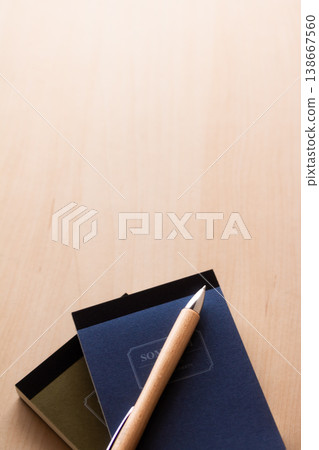 Memo pad and ballpoint pen 138667560