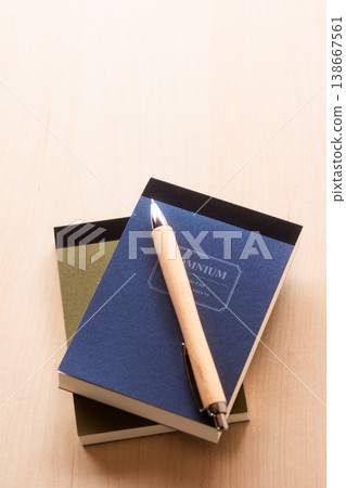 Memo pad and ballpoint pen 138667561