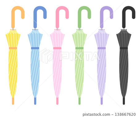 Umbrella illustration set 138667620