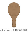 Wooden rice paddle 138668081