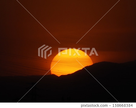 關東山脈的夕陽 關東山脈的夕陽 138668384