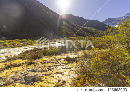 Huanglong National Park in Huanglong, Sichuan,China 138668663