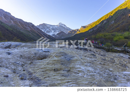 Huanglong National Park in Huanglong, Sichuan,China Huanglong National Park in Huanglong, Sichuan,China 138668725