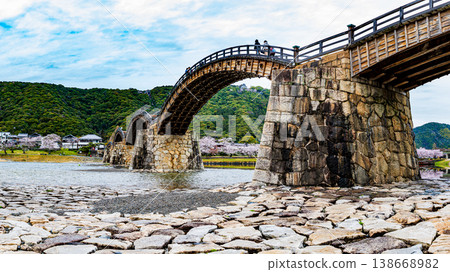 Kintaikyo Bridge - A 200-meter-long wooden bridge consisting of five arches. It was built in 1673 and later restored. Kintaikyo Bridge - A 200-meter-long wooden bridge consisting of five arches. It was built in 1673 and later restored. 138668982