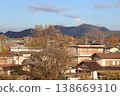 深秋時節,從山頂眺望鄉村景色(橫向構圖) 深秋時節,從山頂眺望鄉村景色(橫向構圖) 138669310