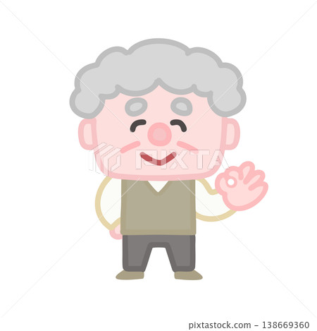 老人笑著說：“好的。” 138669360