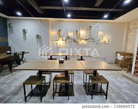 this is interior of a cafe, as one famous cafe in Jakarta city this is interior of a cafe, as one famous cafe in Jakarta city 138669573