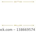 Antique design upper and lower frame / gold / illustration / material 138669574