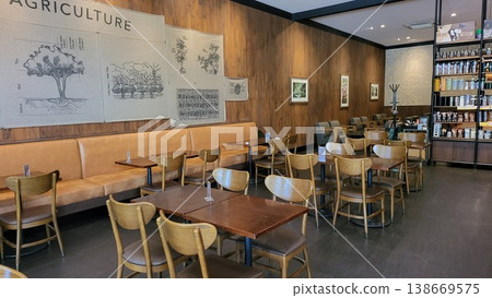 this is interior of a cafe, as one famous cafe in Jakarta city this is interior of a cafe, as one famous cafe in Jakarta city 138669575