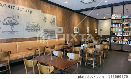this is interior of a cafe, as one famous cafe in Jakarta city this is interior of a cafe, as one famous cafe in Jakarta city 138669576