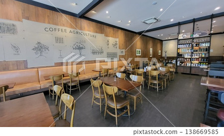 this is interior of a cafe, as one famous cafe in Jakarta city this is interior of a cafe, as one famous cafe in Jakarta city 138669585