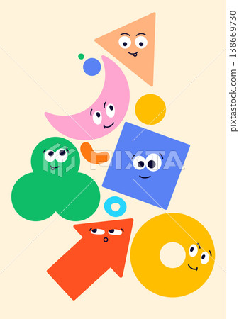 Cute geometric elements. Cute geometric elements. 138669730