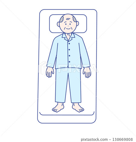 仰臥於床上 138669808
