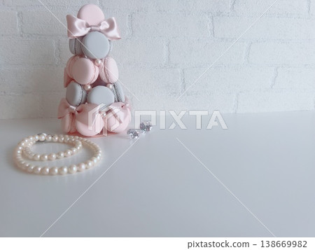 手工馬卡龍塔與珍珠飾品 手工馬卡龍塔與珍珠飾品 138669982