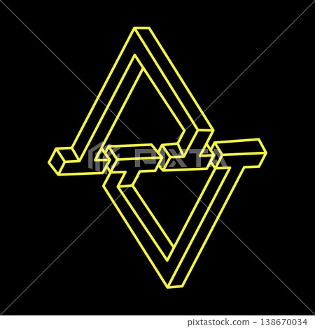 Impossible optical illusion shapes. Optical art objects. Sacred geometry. Impossible figures. Line art. Impossible optical illusion shapes. Optical art objects. Sacred geometry. Impossible figures. Line art. 138670034