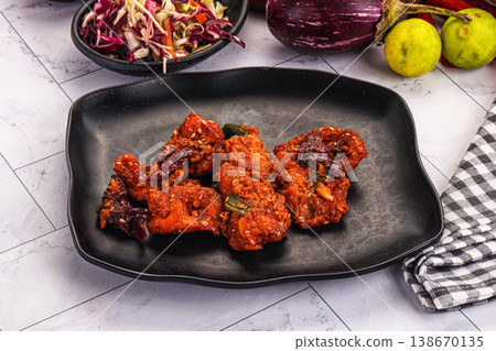 Indian cuisine - spicy Chicken 65 Indian cuisine - spicy Chicken 65 138670135