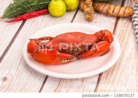 Hot fresh Boiled red crab Hot fresh Boiled red crab 138670137