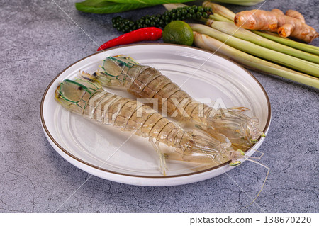 Raw mantis shrimps for cooking Raw mantis shrimps for cooking 138670220